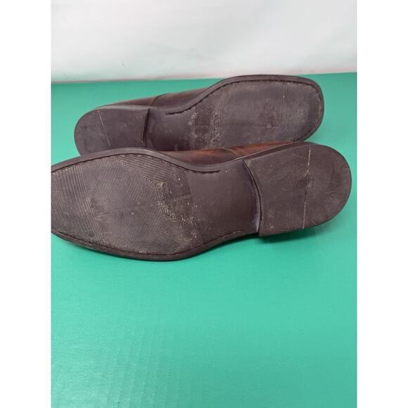 Mens Nuvola By Santoni Brown Leather Cap Toe Comfort Dress Oxfords Size 8.5 - Picture 7 of 7